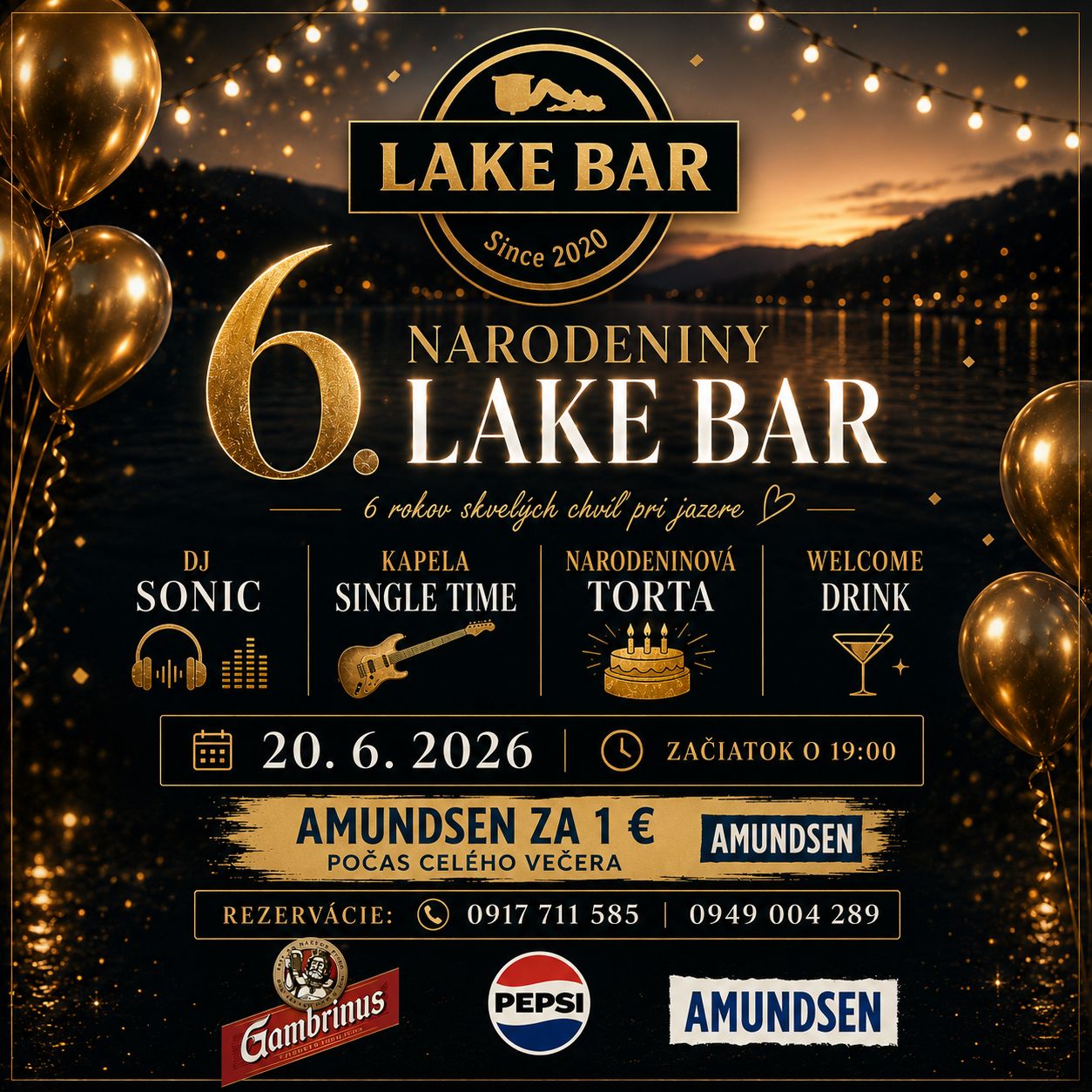 6. narodeniny LAKE BAR